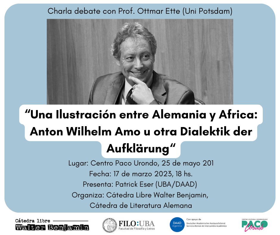 Charla debate y presentación de libro con Prof. Ottmar Ette (Uni Potsdam)